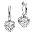 Hot Sales 925 Sterling Silver Dangle Earrings Dancing Bijoux en diamant